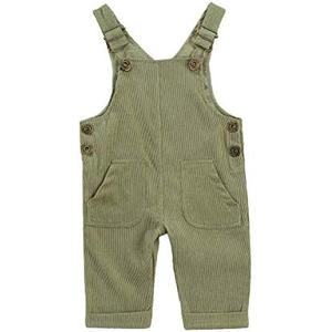 YOKJZJD Newborn Infant Baby Boy Girl Fall Winter Suspender Pants Overalls Corduroy Bib Pants Trousers with Pockets 12-18 Months