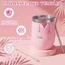 Patelai Nurse Graduation Gift Basket for Women 9 Pcs Nurses Graduation Gift Set with 12oz Tumbler Candle Makeup Bag Socks Badge Reel Pens Woven Basket & Greeting Card Nursing Grad Gifts(Pink)