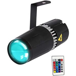 Pinspot Stage Light- SENLAN 9W RGB 3-in-1 Beam Light by IR Remote Controller, 2PCS