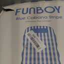 FUNBOY Blue & White Cabana Striped Pool Lounger Water Hammock