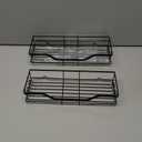 Carbon Steel Bathroom Wall Shelf, Large Capacity Bathroom Storage Shelves Set of 2, Hanging Wall Shelves for Bathroom, Living Room, Bedroom, Kitchen with Easy Installation