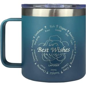 Coffee mugs gift for men, Birthday gifts for men, thoughtful men's gift coffee mug, birthday gifts for husband or father or teen, personalized father's day gift, 14 oz blue coffee mug