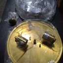 Gold Flush Mount Ceiling Light, 2-Light Hallway Light Fixtures, Modern Farmhouse Farmhouse Ceiling Light Clear Glass Brushed Gold Finish for Kitchen Porch Entryway