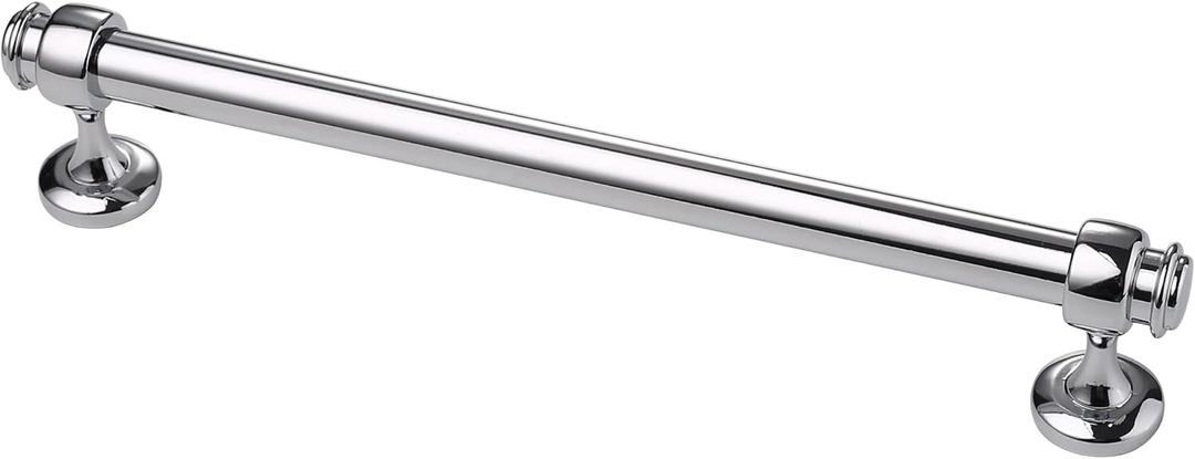 Alzassbg 10 Pack Polished Chrome Cabinet Pulls, 7 Inch(177.8mm) Hole Centers Cabinet Handles Kitchen Hardware Straight Bar for Cabinets and Drawer AL3082CP