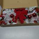 Christmas Teardrop Swag Bow Pendant Decorative Holiday Staircase Railing Ornament for Home Wall and Door Decor for Festive Gatherings and Seasonal