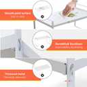 Adjustable Kitchen Shelf Organizer 9", (2 Pack) Heavy-Duty Cabinet Shelves for Countertop, Pantry & Microwave, Expandable Space-Saving Storage Rack with Non-Slip Pads, White
