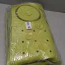 31.5" x 20" Large Multi-Function Dog Food Mat,Silicone Dog Lick Mat, Slow Feeder Mat for Dogs, Pet Mats for Food and Water,Pet Food Mat with Lip to Prevent Spills (Green)