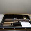 Cumbor 29.7-48" Baby Gate for Stairs, Mom's Choice Awards Winner-Dog Gate for Doorways, Auto Close Safety Pet Gate for Dogs Indoor, Easy Install Pressure Mounted Child Gate with Walk Thru Door, Black