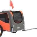 VEVOR Dog Bike Trailer, Supports up to 66/88/100 lbs, Pet Cart Bicycle Carrier, Easy Folding Frame with Quick Release Wheels, Universal Bicycle Coupler, Reflectors, Flag, Collapsible to Store (Style: 66lbs 18")
