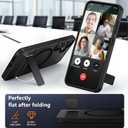 Strong Magnetic for Samsung Galaxy S24 Case with Screen Protector + Lens Protector, Fit for MagSafe,Mil-Grade Drop Protection, Seamless Stand, Translucent Black