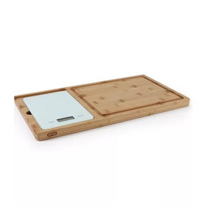 Prep-Tech Bamboo 20" x 10.5" Cutting Board and Kitchen Scale