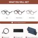 Aviator Reading Glasses for Women Men Oversized Blue Light Blocking Computer Reader Designer Large Spring Hinge LK6081 (C1black+c2white Tortoise+c3brown Tortoise)