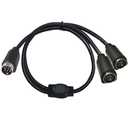 S-Video 8 Pin Mini DIN Y Splitter Cable, Mini 8-Pin DIN S-Video Male to 2 Female Y Splitter Extension Adapter Cable for TV receiver, TV, Monitor, Projector,Etc(50CM/20Inch) (8pin M /2F)