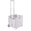 Living Ultra-Slim Rolling Collapsible Storage Pack-N-Roll Utility-carts, with Telescopic Handle, for Home, Garden, Shopping, Office