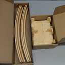 Wooden Playing Card Holder Set with 360 Rotating Tray, Curved Card Holders for Seniors, Holds 2 Decks for Canasta, Bridge, Rummy, Strategy, Family Game Night Game Organizing, Valentine Gift