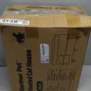 26'' XL Collapsible Heated Cat House - Metal Frame, 100% Insulated Waterproof Outdoor Stray Cat Shelter with Heating Pad & Escape Door, Adjustable Heat & Timer, Warm Shelter for Cats, Black