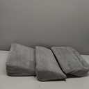 Dog Ramp for Stairs for Small & Senior Dogs and Cats  Non-Slip Stair Wedges for Dogs with Gentle Slope, Pet Ramp with Washable Cover & Self-Sticky Pads for Safe Climbing (Gray, 2 Pack)