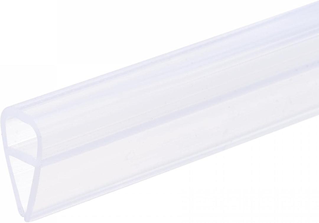 uxcell Frameless Glass Shower Door Sweep 177.17" Long for 1/4"(6mm) Glass U-Type Door Side Seal Strip