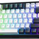 Redragon K746 Wireless Mechanical Keyboard with TFT Screen and Knob, Gasket Gaming Keyboard in TKL Layout, Hot swap Pre-Lubed Switches, RGB Backlight, for PC/Mac (Black&White)