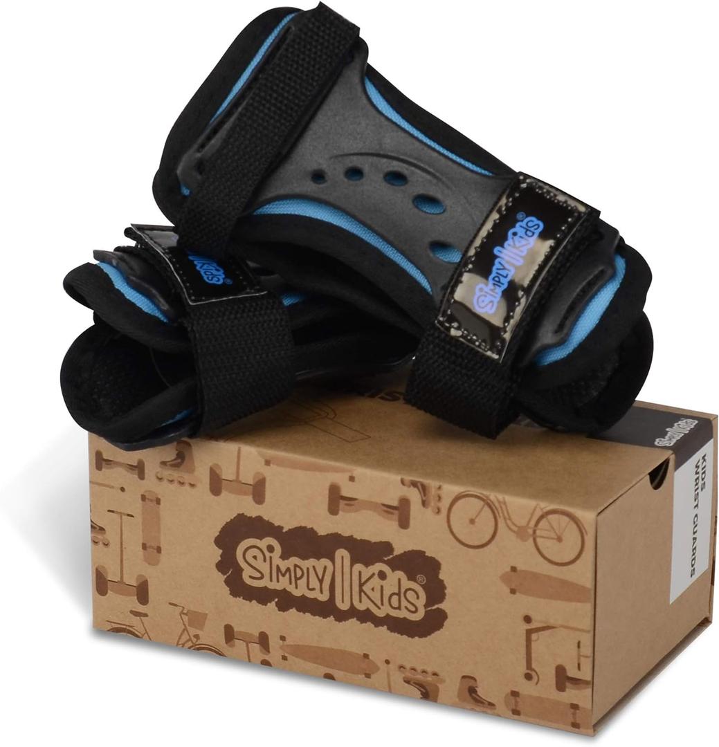Simply Kids Wrist Guards for Children Youth Toddler Girl Boy - Wristsavers for Bike Skateboard Roller Skating Snowboarding (Medium, Blue)