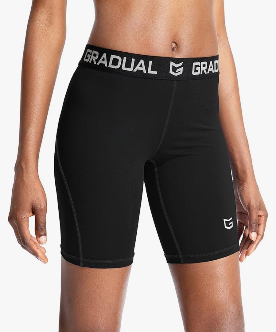 G Gradual Women's Spandex Compression Volleyball Shorts 3" /7" Workout Pro Shorts for Women