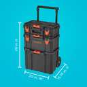 beyond by BLACK+DECKER BLACK+DECKER BDST60500APB Stackable Storage System - 3 Piece Set (Small, Deep Toolbox, and Rolling Tote)