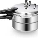 BreeRainz 5.3 Qt Stovetop Pressure Cooker & Canner, 10 PSI Induction Compatible Aluminum Pressure Canning Pot, Fast Cooking 70% Faster, Safe Triple Valve System, for Home & Small Kitchens