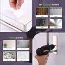 Paper Towel Holder Under Cabinet - Wall Mount & Self-Adhesive, Silver Stainless Steel, Hanging Paper Towels Holder for Kitchen & Bathroom, Strong Stick-On or Screw Mount Kitchen Paper Towel Rack