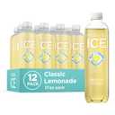 Sparkling Ice, Classic Lemonade Sparkling Water, Zero Sugar Flavored Water, with Vitamins and Antioxidants, Low Calorie Beverage, 17 oz Bottles (Pack of 12) (EXP 12/01/26)