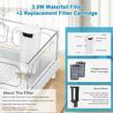 Turtle Tank Kit - Starter Aquarium with Filter, Brush, Easy to Install & Clean, for Turtles, Crabs, Small Reptiles