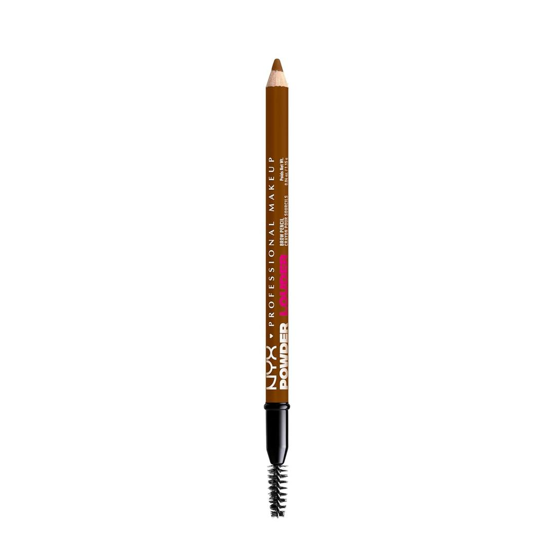 NYX PROFESSIONAL MAKEUP Powder Louder Eyebrow Pencil, Brow Pencil with Buildable Volume For Up To 12HR Wear, Vegan Formula - Auburn (0.04 Ounce (Pack of 1))