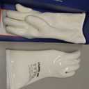 LANON Liquid Silicone Gloves, Heat Resistant Oven Gloves with Fingers, Food Grade, Waterproof, White, Medium