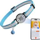 Breakaway Cat Collar with Safety Bell & Reflective Strips | QR Code ID Tag & Name Plate | Adjustable for Kittens Blue