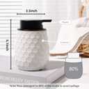Soap Dispenser, 12 OZ Ceramic Liquid White Hand Soap Dispenser with Honeycomb Design for Kitchen or Bathroom, Refillable Dish Lotion Dispenser, ANTIS'S HOME