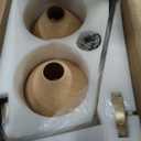 46”Gold Linear Chandelier Rattan Dining Room Light Fixtures Over Table Boho Kitchen Island Lighting Coastal Brass Chandeliers for Dining Room，Kitchen（Minimalist bi-conical Design）