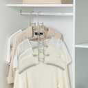 Nature Smile No Shoulder Bump Multiple Sweater Coat Clothes Hangers, Multi Layers Space Saving T Shirt Blouse Rack,( 2 Pack Light Grey Color)