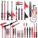 Goupchn 25PCS Silicone Multimeter Test Leads Kit with Replaceable Wire Piercing Probes Set, Alligator Clips, Test Hook Clips, Testing Tweezer for Digital Electrical Multimeter Testing