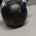 Yes4All Powder Coated Kettlebell, Cast Iron Core Kettlebells with Non-Slip Handle & Flat Bottom for Conditioning, Heavy Duty for Strength Training, 9lb to 71lb - Single & Pair (G - Light Blue - 16 KG / 35 LB)