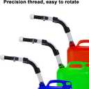 6pcs Racing Fuel Jug Hose Cap with 2pcs Elbows, Gasoline Tank and Tank Hose Cap Replacement Racing Fuel Filler Kits For Dust Vent Jug 5.5 Gallon Gas Cans