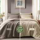 King Size Comforter Set Comforters King Size Luxury Ultra-Soft Jersey Knit Bedding Sets, Cocoa/Sand Lightweight Down Alternative Bed Comforter for All Season, 3 Piece Bedding Set