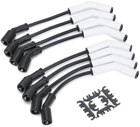 Spark Plug Wire Set for GM LS3/LS4/LS7/LT Engines 9070C Extreme 9000 Ceramic Spark Plug Boot Ignition Wire/Cable Kit, 8Pcs