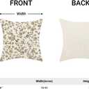 AEIOAE Brown Floral Pillow Covers 18x18 Inch Set of 2, Chinoiserie Cream Vintage Flower Throw Pillows Case, Boho Spring Outdoor Decorative Farmhouse Decor Cushion Covers for Home Sofa Bed Couch