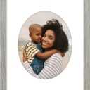 Americanflat 8x10 Picture Frame with Oval Mat Insert and Shatter-Resistant Glass - Signature Collection - Designer Photo Frames for Wall Display - 11x14 Picture Frame without Mat - Driftwood