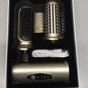 Cordless Hair Straightener Brush, 2 in 1 Curling & Straightening Brush with 200 Million Negative Ions, Mini Travel Hot Straightener Comb for Women, Fast Heating & Dual Voltage