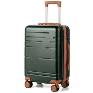 Carry On Luggage Airline Approved, 20 Inch Expandable PC Hardside Lightweight Suitcases with Spinner Wheels and TSA Lock (Dark Green, 20 Inch)