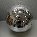 16 Inch Disco Ball Mirror Ball Hanging Party Decor DJ Club Stage Bar Wedding, Silver