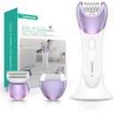 VOYOR Epilator for Women, Cordless Epilators Hair Removal for Women, 3 in 1 Hair Removal Device for Leg Arm Face with 30 Tweezers, Rechargeable Wet & Dry Electric Lady Shaver & Trimmer BM300 (Purple)