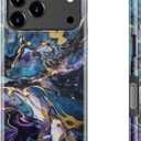 Goodon for iPhone 17 Pro Case - Compatible with Magsafe - Dual-Layer Hard Shell & Silicone Cover - Protective Phone Case with Cute Wildflower Designs for Women - Chromatic Flow