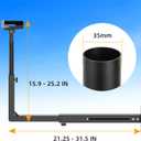 Extra Long Mount for Starlink, Adjustable Gen 3 Long Wall Mounts for Starlink with Telescoping Support Arm, Weatherproof for Concrete Walls and Wood Walls, for Starlink Standard 4/4X