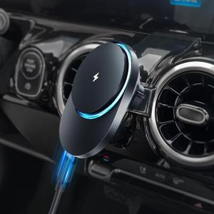 CLEC for Mercedes-Benz GLA-Class 2020-2024 Magnetic Wireless Charger Car Phone Holder Mount Custom Fit for Benz GLA-Class 2020-2024 15W Fast Charging Car Phone Holder Wireless Charger